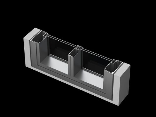 comprar Instalação fácil Sistema comercial de parede de cortina semiunificada Anodizado Ultra desempenho térmico online manufacture