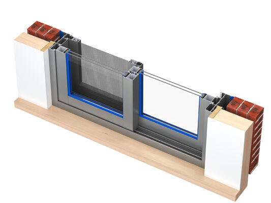 acheter Ventilation intelligente fenêtre coulissante en aluminium économisant de l'espace fenêtre en verre en aluminium online manufacture