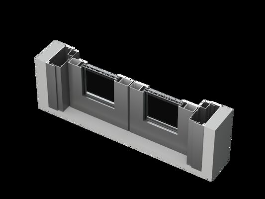 Beli Elegant Twin Panel Aluminium Patio Sliding Pintu Tahan Angin Dengan Kaca Isolasi online manufacture