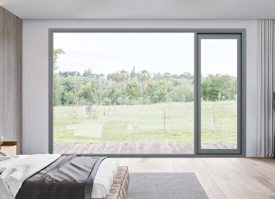 شراء التصميم المعلقة ألومنيوم النافذة والباب المقاوم للغبار عملية سلسة ألومنيوم الباب الزجاجي online manufacture