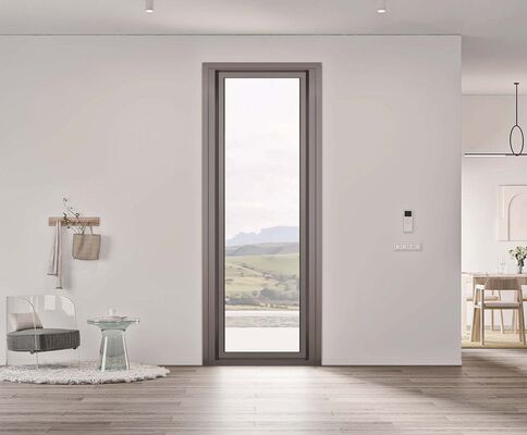 comprar Elegante porta de alumínio de revestimento de poupança de espaço design com otimizado isolamento online manufacture