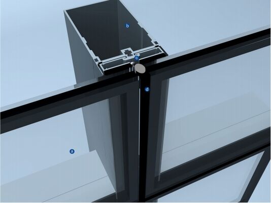 buy Multi-Layer Node Stick Curtain Wall System with Simplified Assembly, Three-Dimensionally Adjustable, and Thermal Break Construction online manufacture