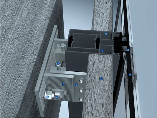 Buy Configurable Transom Joint for Vertical Force Transmission and Thermal Movement Accommodation in Unitized Curtain Wall with Multi-Axis Interlocking Mechanism online manufacture