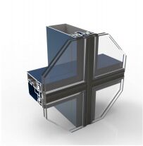 Buy Easy-Assembly Stick Curtain Wall System with Integrated Multi-Layer Node Technology and Three-Dimensionally Adjustable Components online manufacture