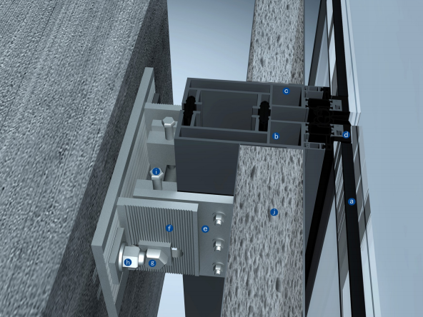 Adjustable 3D Mounting Unitized Curtain Wall Customized Unitised ...
